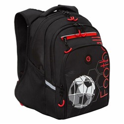 Рюкзак GRIZZLY школьный анатомич спинка 2 отд. FOOTBALL 38х26х20 см RB-350-1/1/272849 (1)