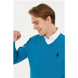 Мужской кобальтово-синий базовый свитер Неожиданная скидка в корзине