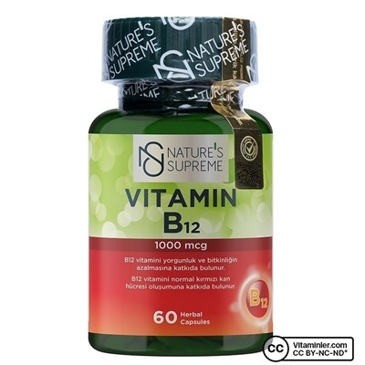 Nature's Supreme Витамин B12 1000 мкг 60 капсул