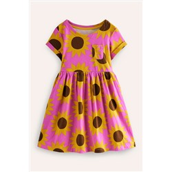 Boden Sunflower Short-sleeved Fun Jersey Dress