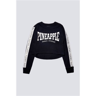 Pineapple Girls Tape Crop Black Sweater