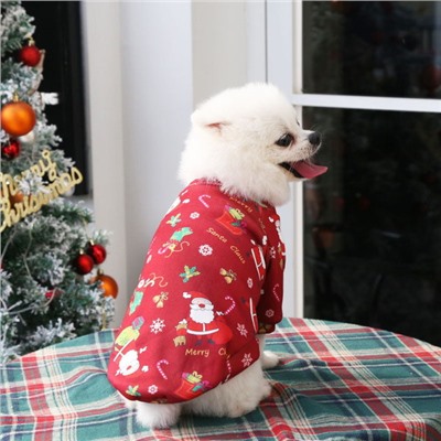 Кофта-толстовка для собаки "Новогодний БУМ-Рождественское чудо" размер 2XL (58*40см) Ultramarine