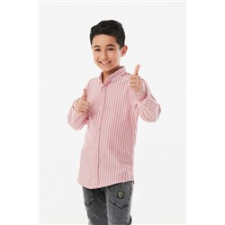 Полосатая рубашка Fullamoda для мальчика со сложенными рукавами
