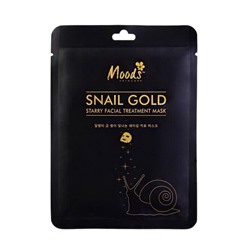 [BELOV] Маска для лица тканевая УЛИТКА И БИОЗОЛОТО придающая сияние Snail Gold Treatment Mask, 38 мл