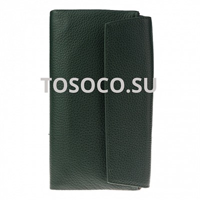 14 9920-4 green кошелек GENUINE LEATHER натуральная кожа 9х19х2