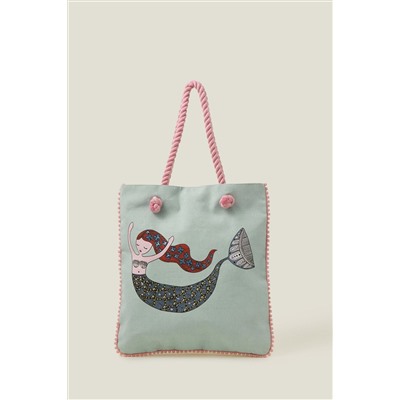 Accessorize Girls Blue Mermaid Shopper Bag