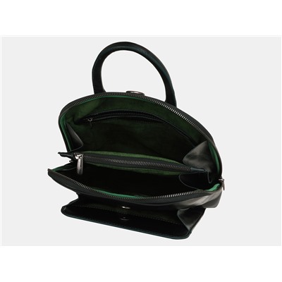 Изумрудный кожаный рюкзак с росписью из натуральной кожи «R0023 Emerald В стране чудес»