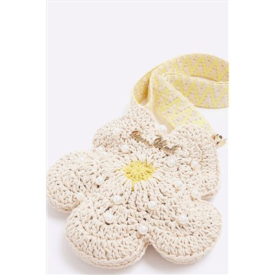 River Island Girls Crochet Flower Cross-Body Bag