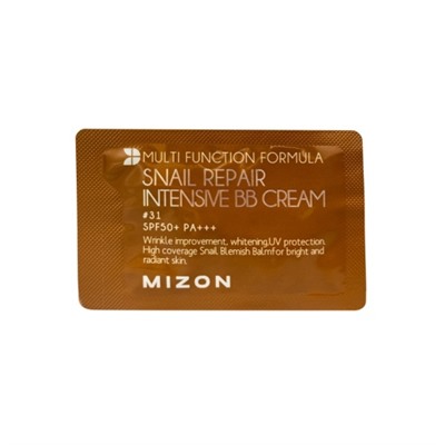 MIZON Snail Repair Intensive BB Cream SPF50+ РА+++ #31 [POUCH] ББ-крем с экстрактом муцина улитки 1мл