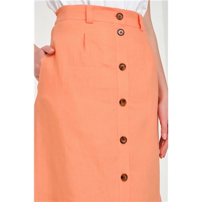 Оранжевая длинная юбка