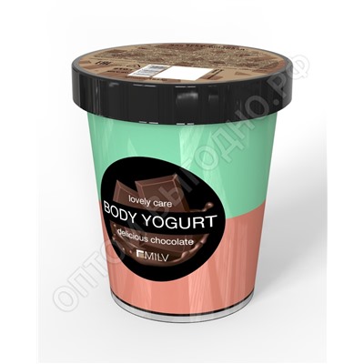 Крем-йогурт для тела "Шоколад". 210 грамм. MILV