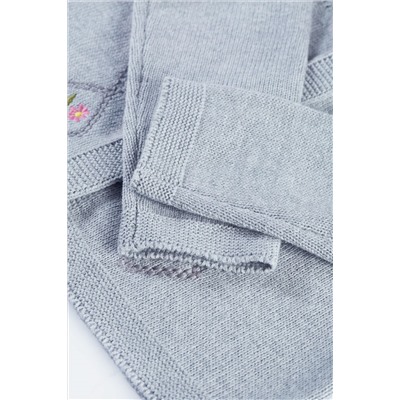 Frugi Grey Primrose Pointelle Cardigan