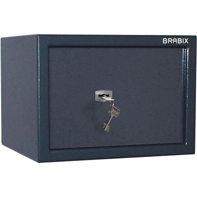 Сейф BRABIX "КМ-260", 260х360х290 мм, 13 кг, ключевой замок + полка, крепление к стене, 291165