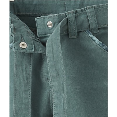 PANTALON CHINO BÉBÉ FILLE VERT AVEC CEINTURE