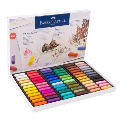 Пастель Faber-Castell "Soft pastels", 72 цвета, мини, картон. упаковка