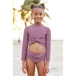 Purple Long Sleeved Bikini (3-16yrs)