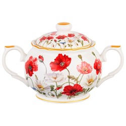 Сахарница 350 мл 16,5*11*10,5 см "Маки" NEW BONE CHINA