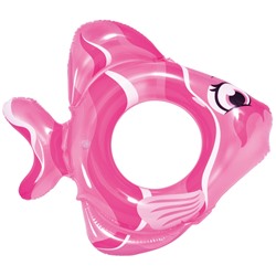 Надувной круг для плавания Jilong "Рыбки" (79х71 см, розовый)