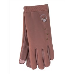 Классические перчатки женские, цвет розовый