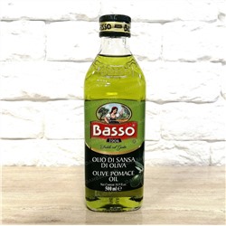 Масло оливковое рафинированное POMACE OLIVE OIL BASSO 500 мл (Италия)