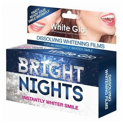Полоски отбеливающие Bright Nights №6 WHITE GLO