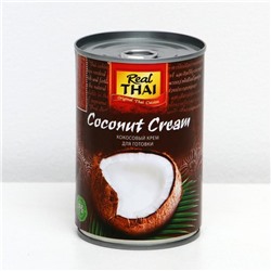 Кокосовый крем для приготовления блюд REAL THAI 95% мякоти, растительные жиры 20-22%, ж/б 400 мл