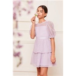 Lipsy Lace Puff Sleeve Occasion Dress (5-16yrs)