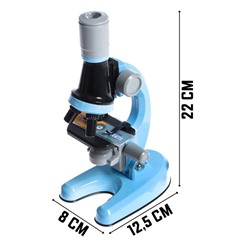 Микроскоп детский «Юный ботаник», кратность х100, х400, х1200, подсветка