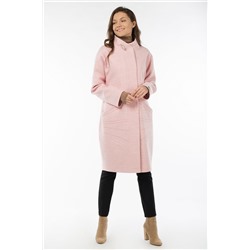 01-10829 Пальто женское демисезонное валяная шерсть розовый