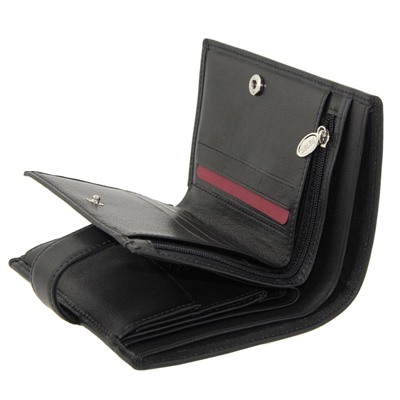 Кошелек портмоне кожаный мужской черный Petek K 1701