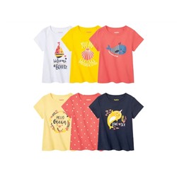 lupilu® Kleinkinder Mädchen T-Shirt, 3 Stück, aus reiner Baumwolle