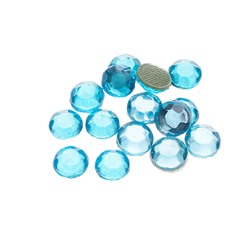Стразы термоклеевые стекло 6 мм (голубой) 18