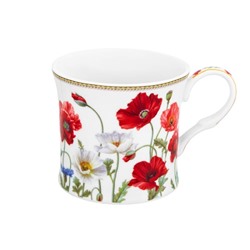 Кружка 250 мл 11,8*8,5*7,5 см "Маки" NEW BONE CHINA