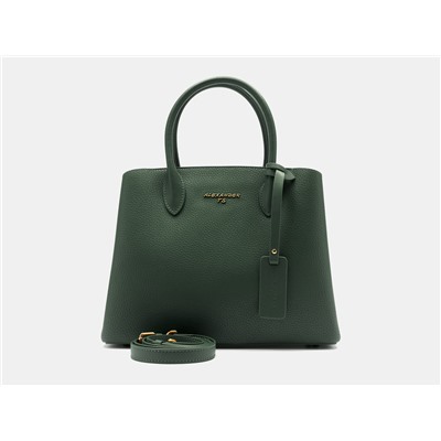 Изумрудная кожаная женская сумка из натуральной кожи «WK0010 Emerald»