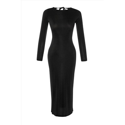 Черное элегантное вечернее платье TPRSS23AE00157 TPRAW23EL00380