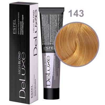 Краска-уход для волос 143 Медно-золотистый блондин ультра DeLuxe High Blond ESTEL 60 мл