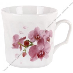 Кружка б/уп 250мл "Орхидея" (ф.рифлен."ваза") (48)