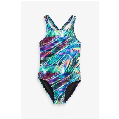 Multi Abstract Sports Swimsuit (3-16yrs)