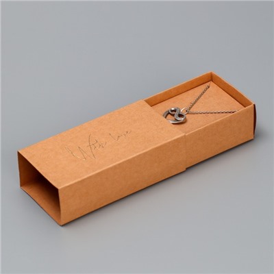 Коробка подарочная под бижутерию крафтовая, упаковка, «With love», 10 х 5 х 3 см