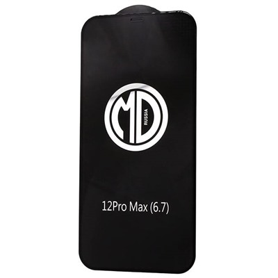 Защитное стекло утолщенное MD iPhone 12 Pro Max (черный)