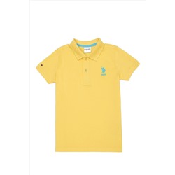 Светло-желтая базовая футболка-поло для мальчиков Неожиданная скидка в корзине