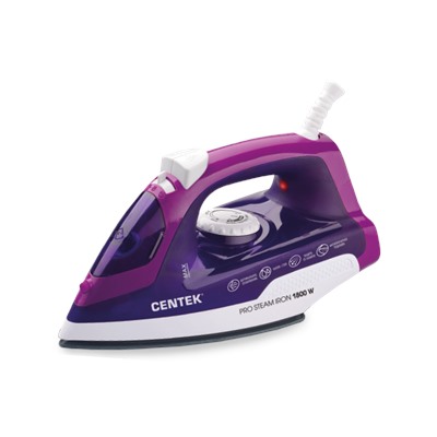 Утюг Centek CT-2348 VIOLET (фиолет) 1800Вт, КЕРАМИЧЕСКАЯ подошва, паровой удар, самоочистка, 200мл