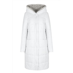 Пальто Elema 5-13040-1-170 белый/светло-серый