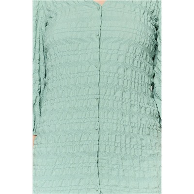 Мятное платье-миди-рубашка на тканой подкладке с текстурой TWOSS21EL1127