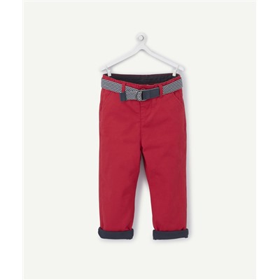 LE PANTALON CHINO ROUGE DOUBLÉ