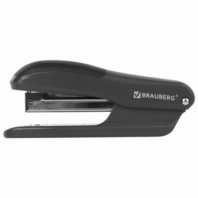 Степлер №24/6, 26/6 BRAUBERG "SX-39", до 25 листов, черный, 228590