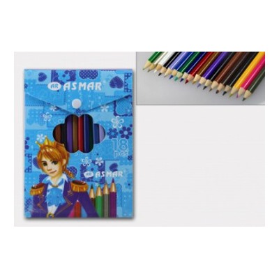 Набор цветных карандашей в пластик. упаковке на кнопке 6010
