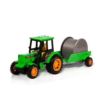 *Handers фрикционная игрушка "Трактор с прицепом: Укладка кабеля" (25,5 см, животн., аксесс.)