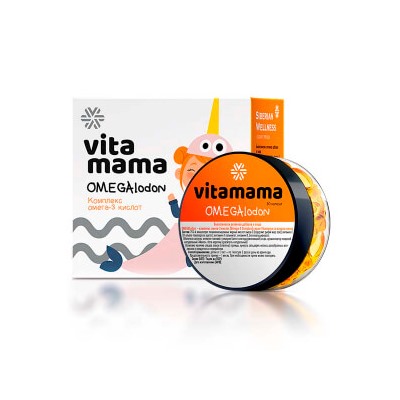 OMEGAlodon (манго), комплекс омега-3 кислот - Vitamama 30купсул