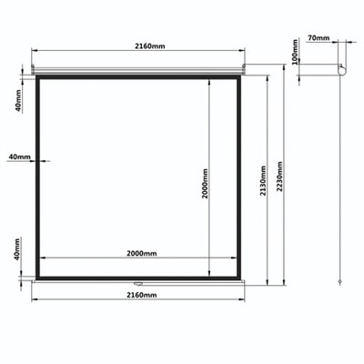 Экран проекционный настенный (200х200 см), матовый, 1:1, BRAUBERG "WALL", 236727